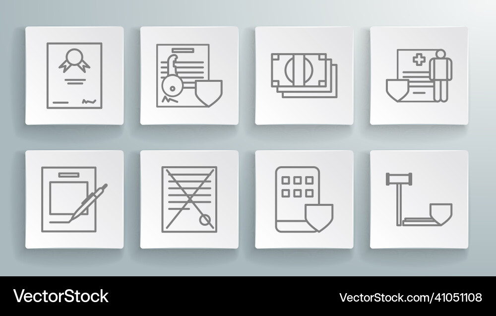 Set line blank notebook and pen delete file Set line blank notebook and pen delete file vector image