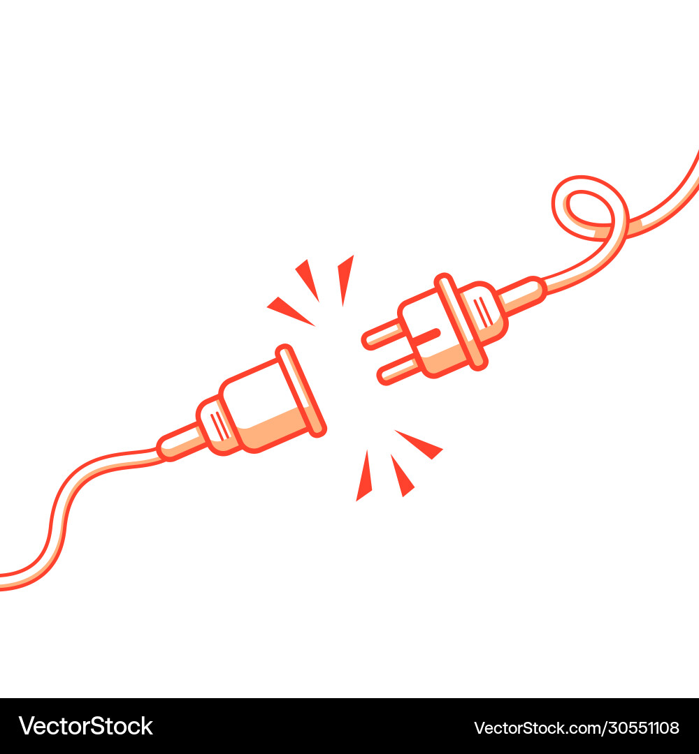 Unplugged and socket404 error page not foundwith Unplugged and socket404 error page not foundwith vector image