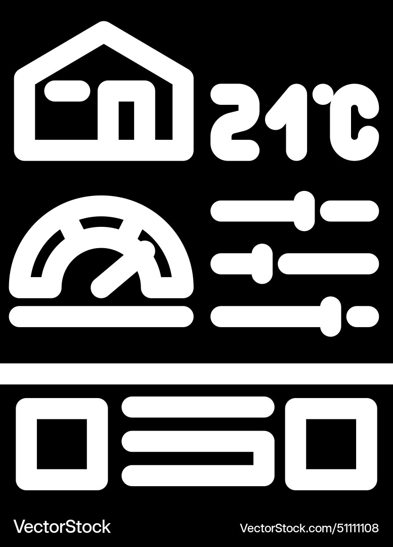 Ventilation control glyph icon Royalty Free Vector Image