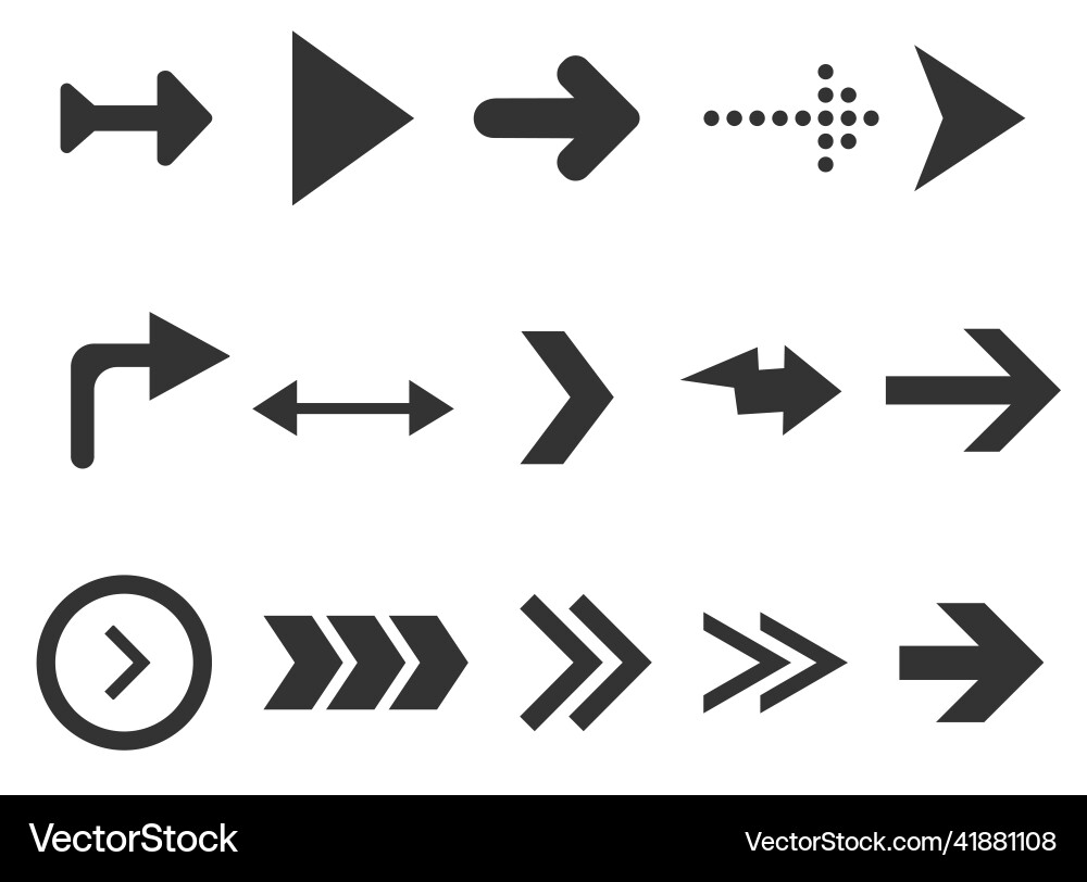Web arrows sign set isolated on white background Web arrows sign set isolated on white background vector image