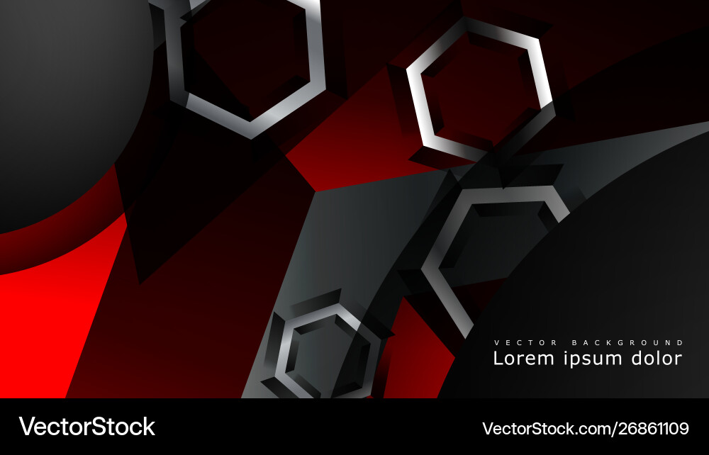 Abstract background with hexagon overlapping vector image