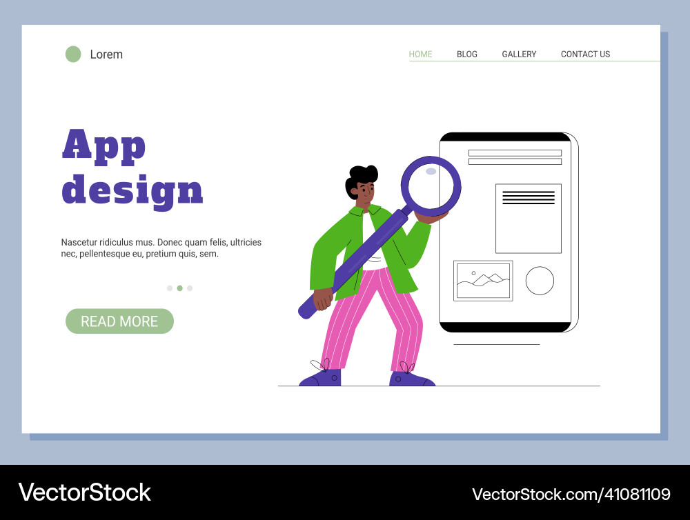 App design process user interface designer App design process user interface designer vector image