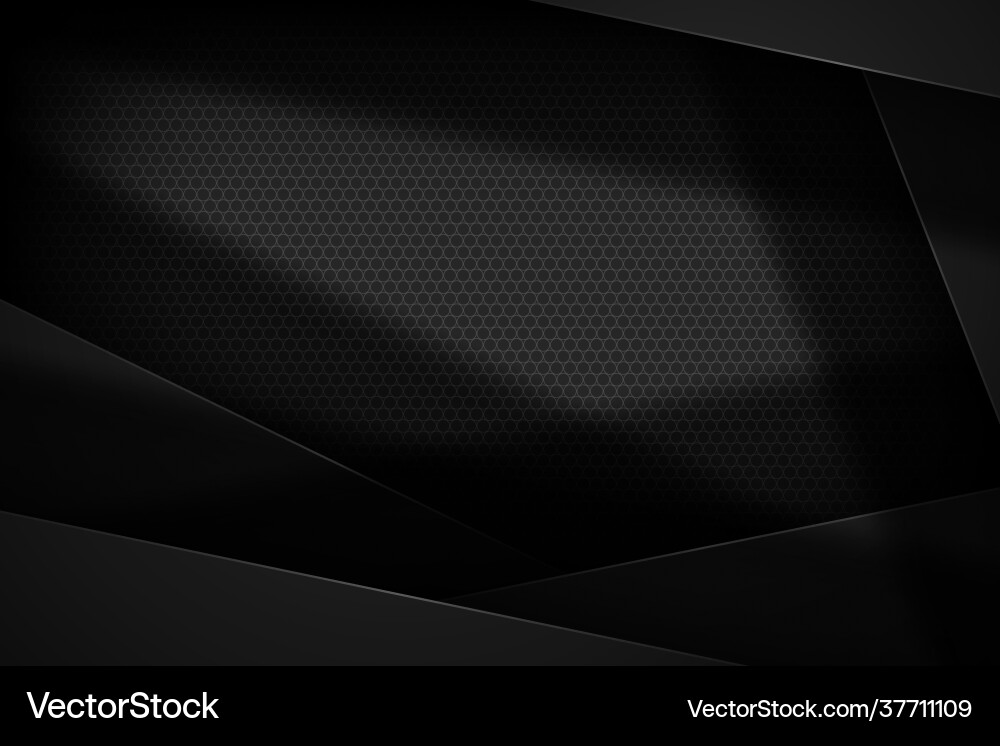 Black abstract background with overlapping Black abstract background with overlapping vector image