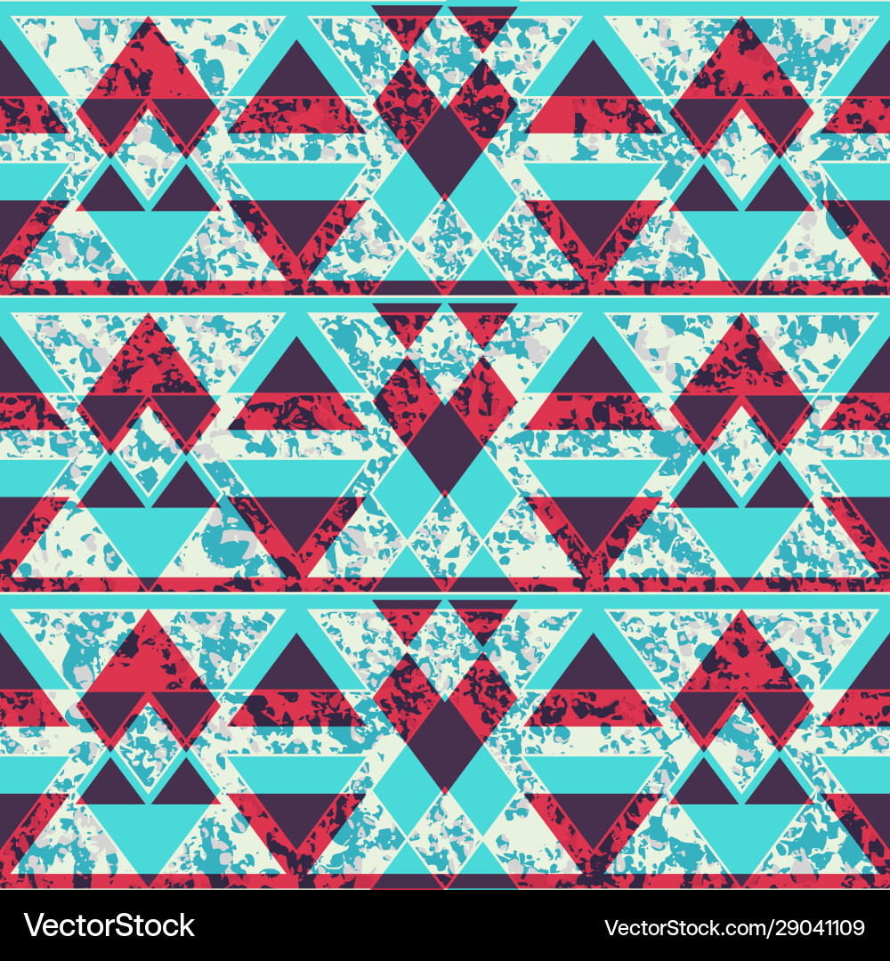 Blue color triangle pattern with grunge effect Blue color triangle pattern with grunge effect vector image
