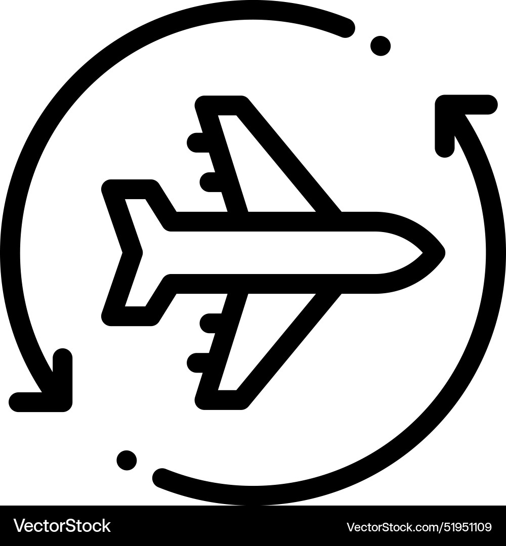 Change icon thin linear style design isolated Change icon thin linear style design isolated vector image