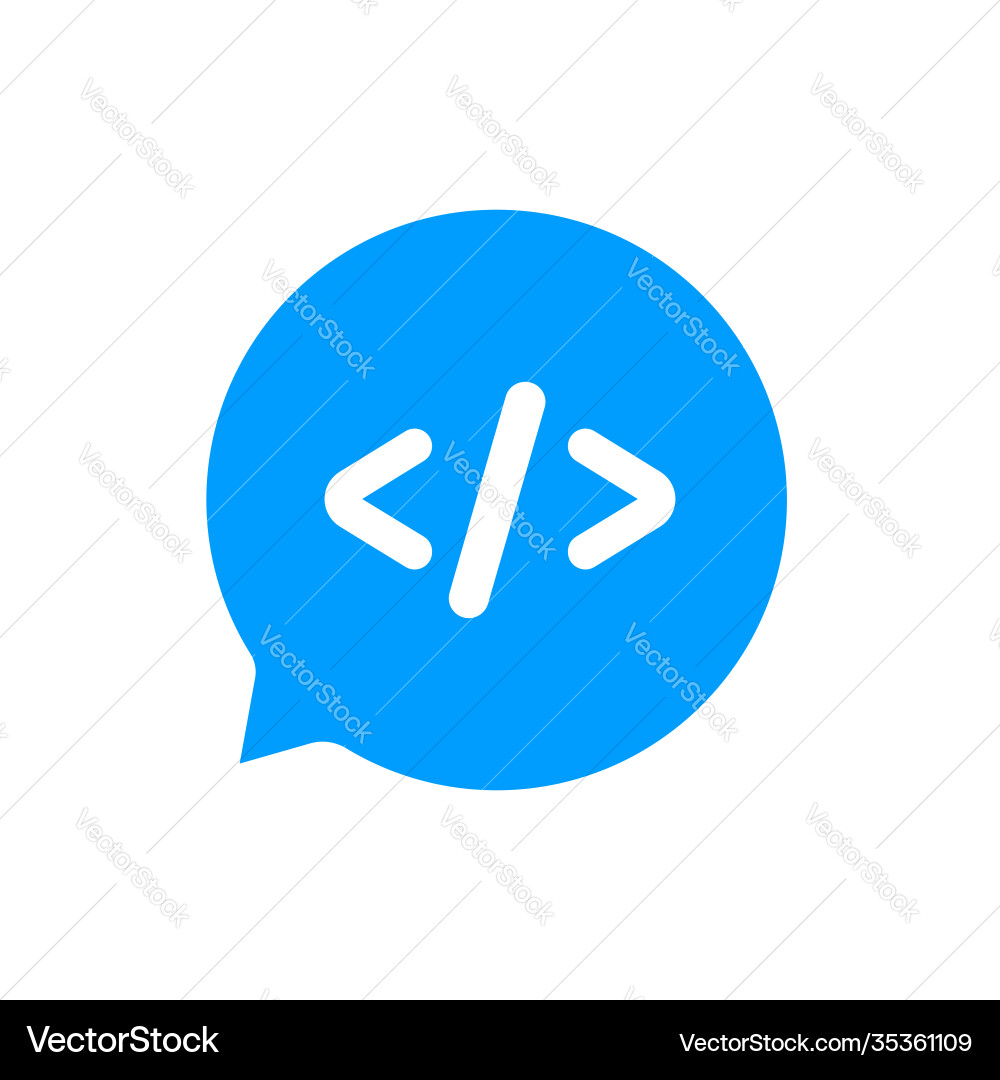 Code icon in trendy flat style isolated on white Code icon in trendy flat style isolated on white vector image
