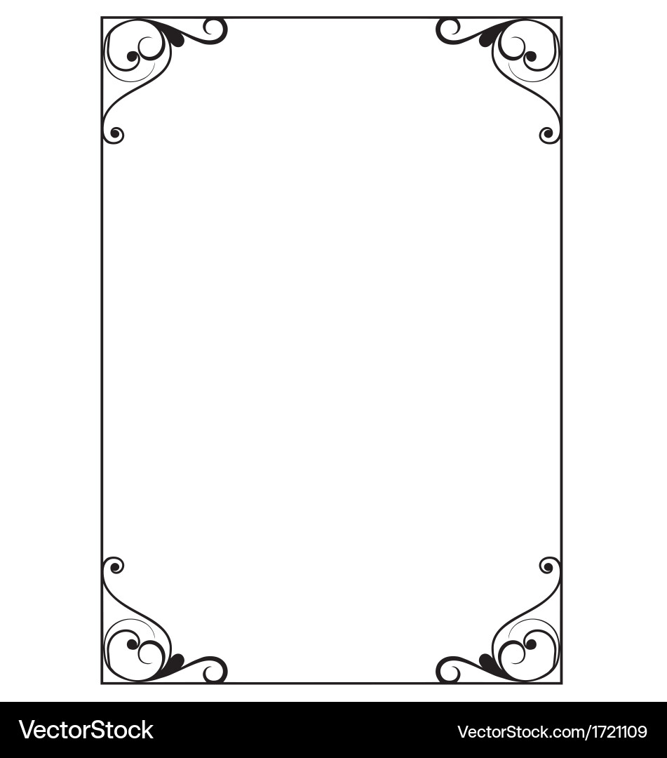 Decorative page border vector image