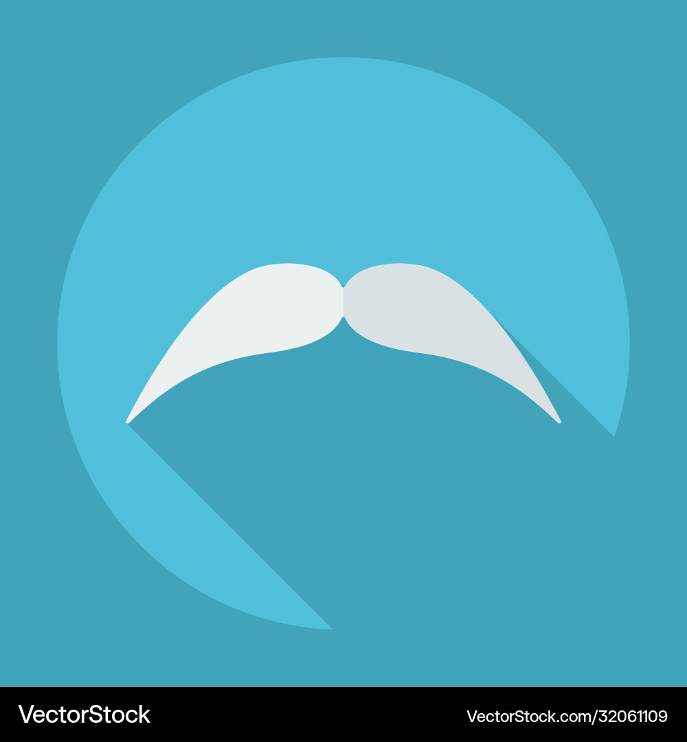 Flat modern design with shadow icon mustache Vector Image