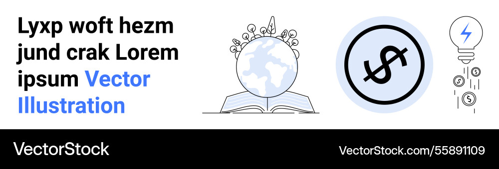 Global education finance and innovation concept Global education finance and innovation concept vector image