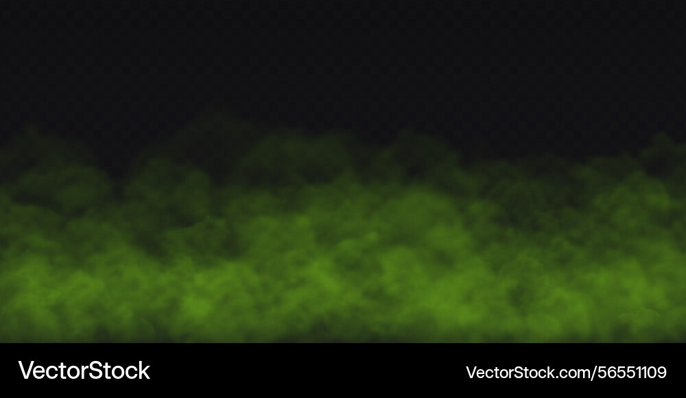 Green fog effect on transparent dark background Green fog effect on transparent dark background Vector Image