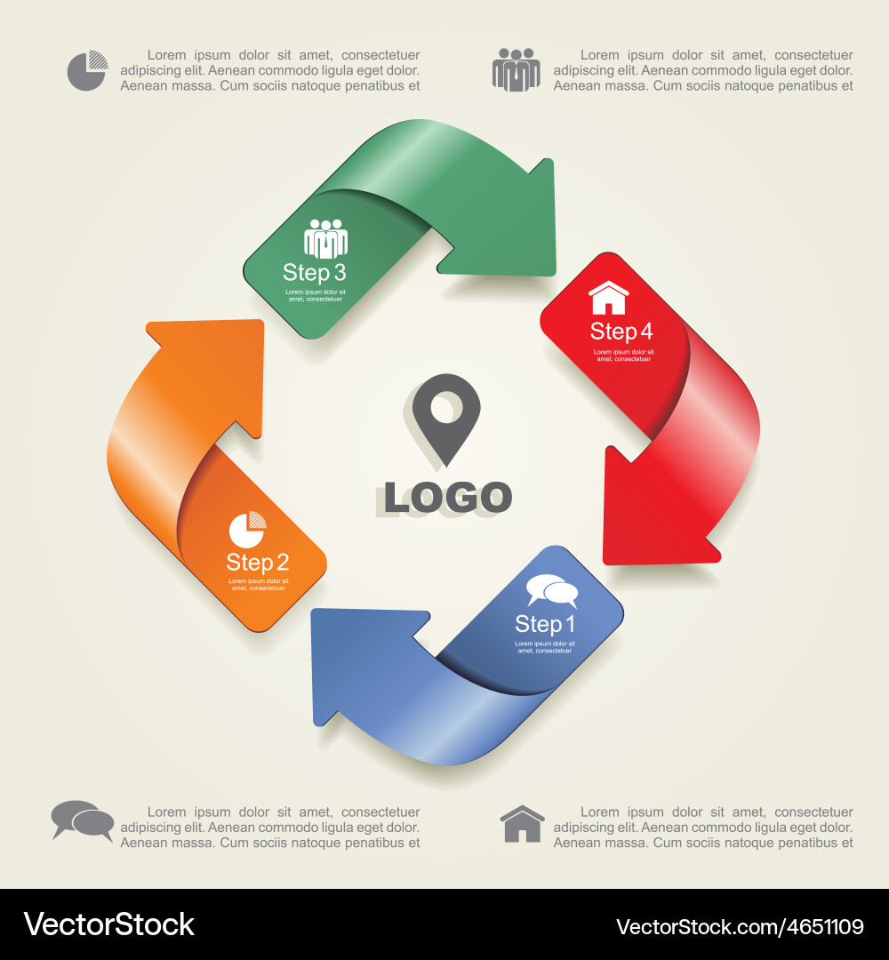 Infographic design template with elements vector image