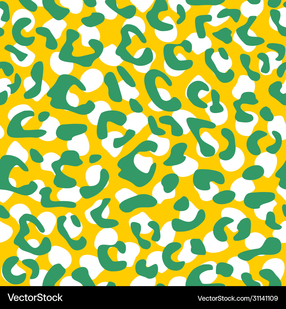 Leopard Print Seamless Pattern vector image