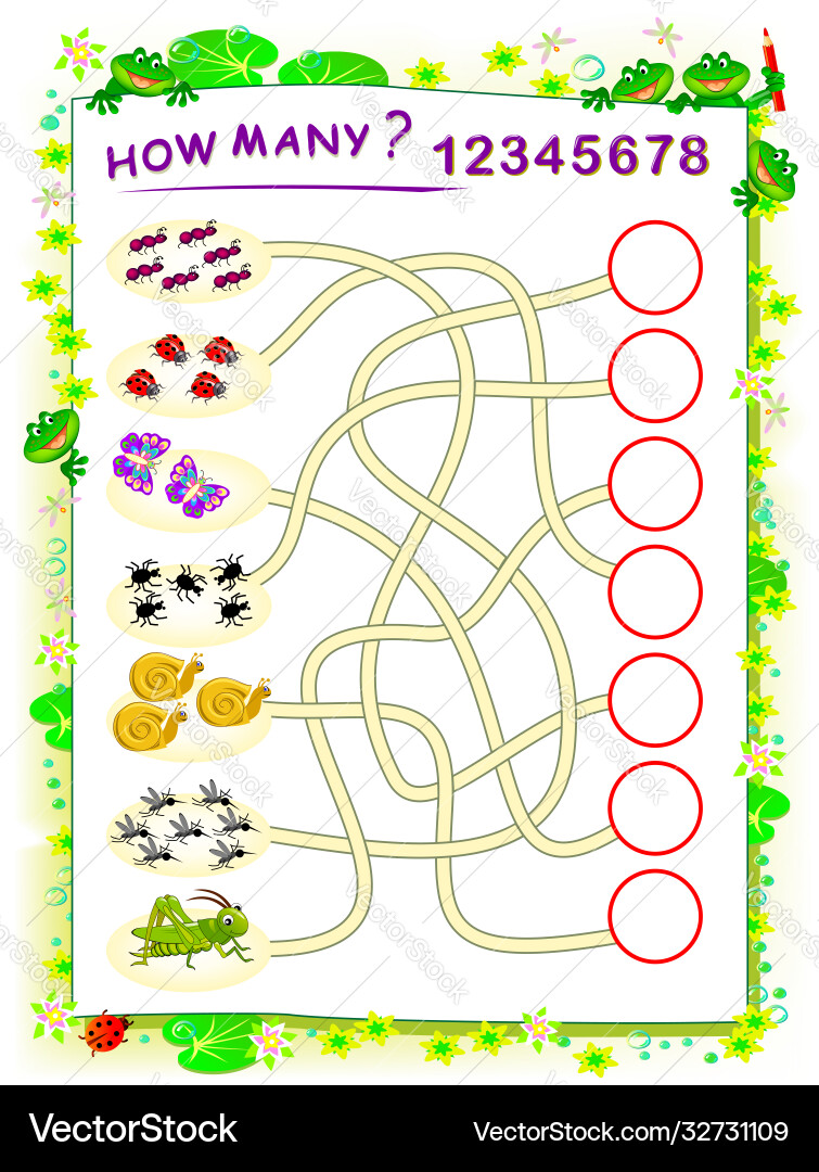 Logic puzzle game for children with labyrinth Logic puzzle game for children with labyrinth vector image