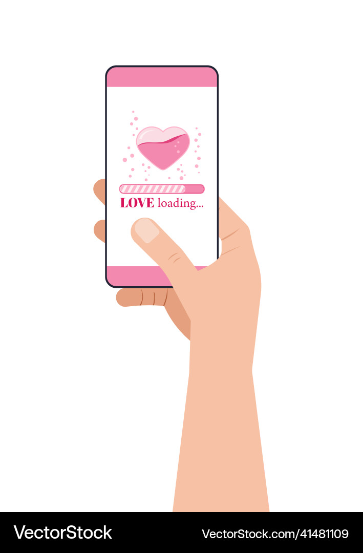 Love countdown loading bar with heart and fizzing Love countdown loading bar with heart and fizzing vector image