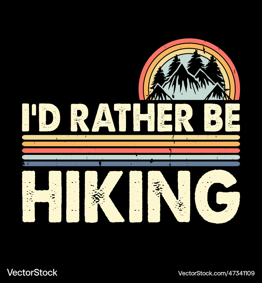 Lustiger Outdoor Bergliebhaber Wander T-Shirt Design Lustiger Outdoor Bergliebhaber Wander T-Shirt Design vektorbild