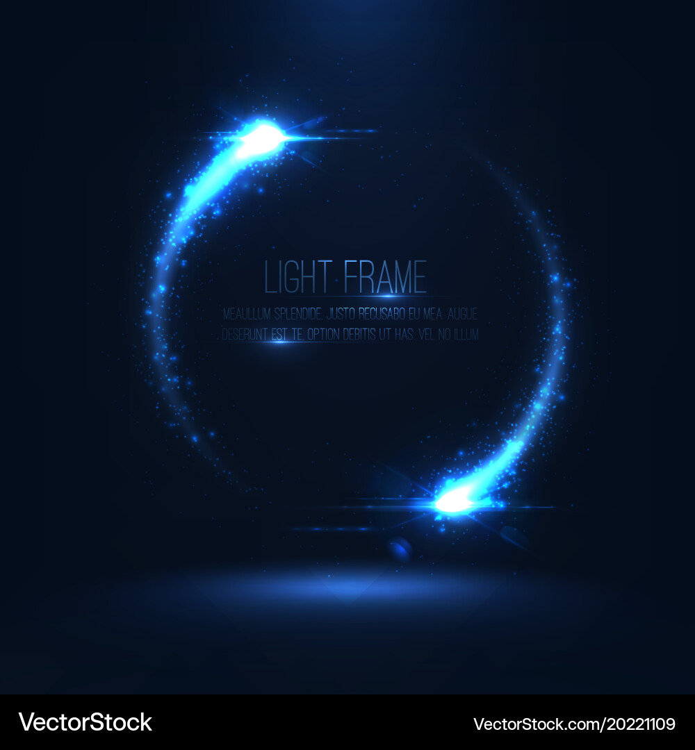 Magic frame consist of glowing particles vector image