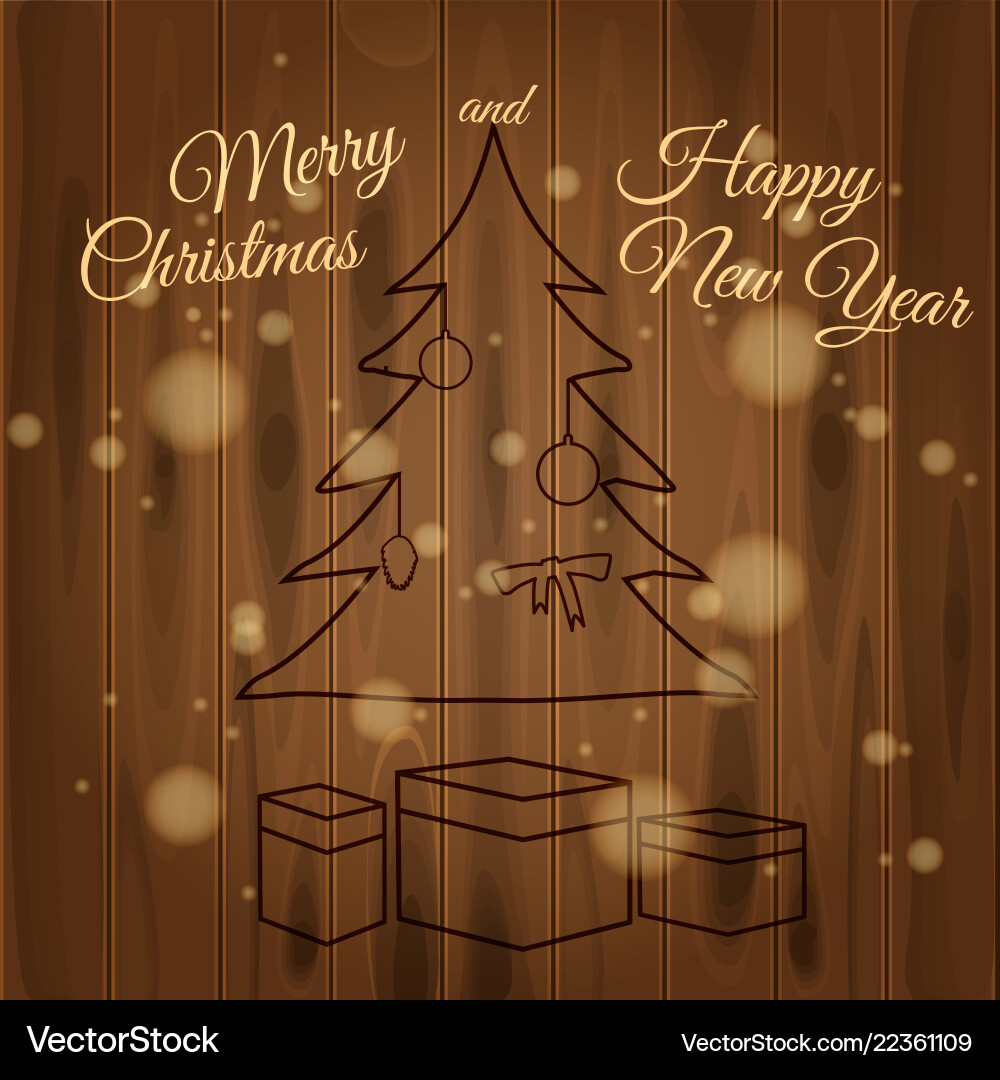 Merry christmas and happy new year greeting card Merry christmas and happy new year greeting card vector image