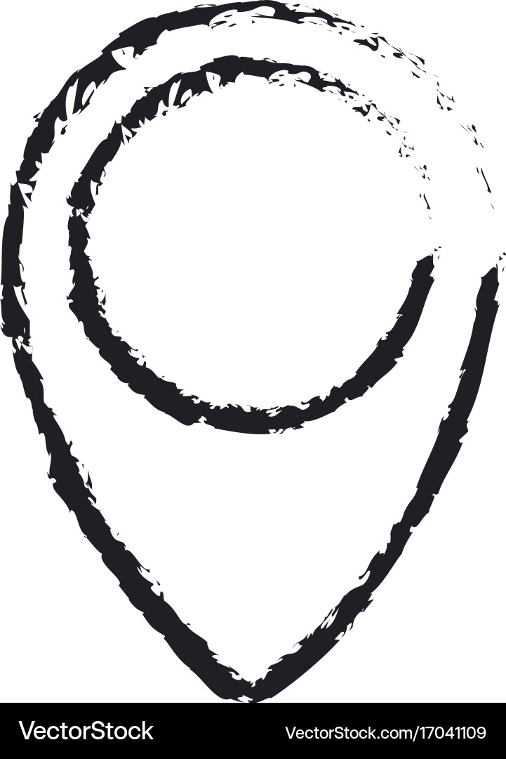 Monochrome blurred silhouette of map pointer icon Vector Image