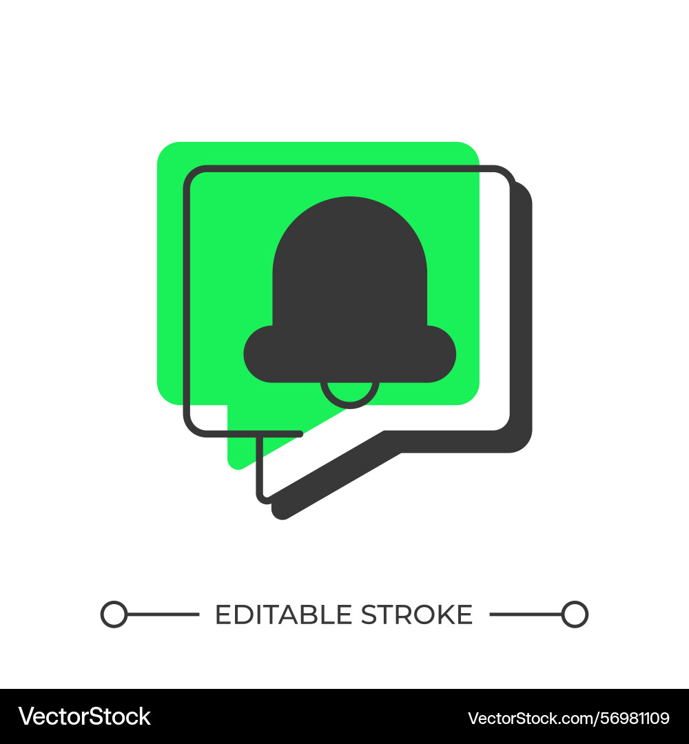 Notification message offset shadow line icon Notification message offset shadow line icon Vector Image