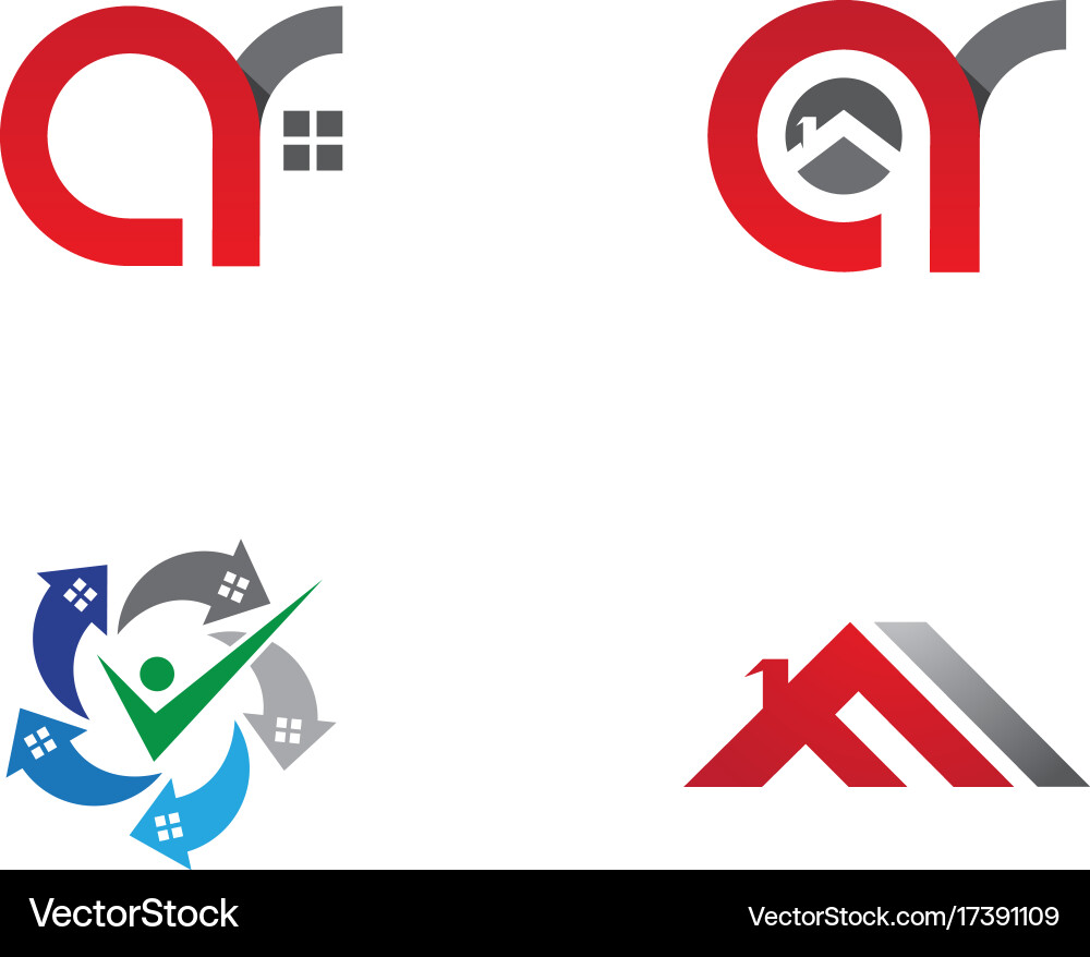 Real estate property and construction logo design Vector Image