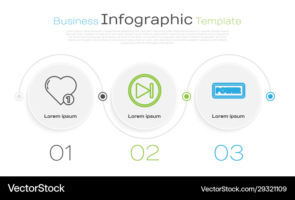 Set line like and heart fast forward power Vector Image