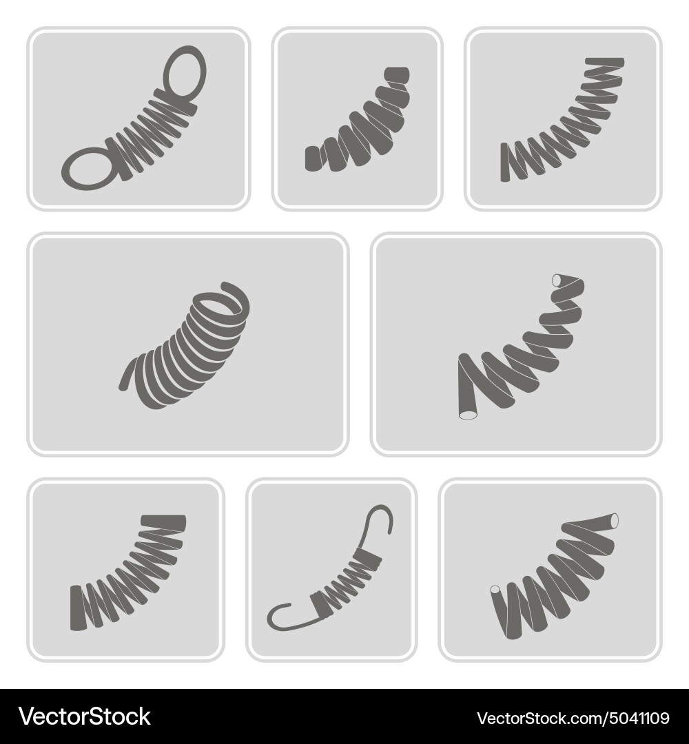 Spring Icons - Mechanical Elements Vector Image