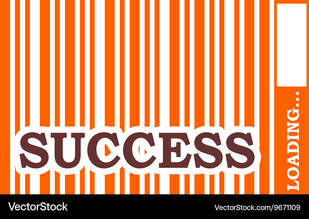 Success word build in bar code Vector Image