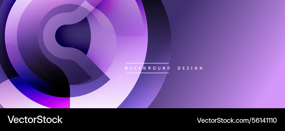 Abstract purple design overlapping circles create Vector Image