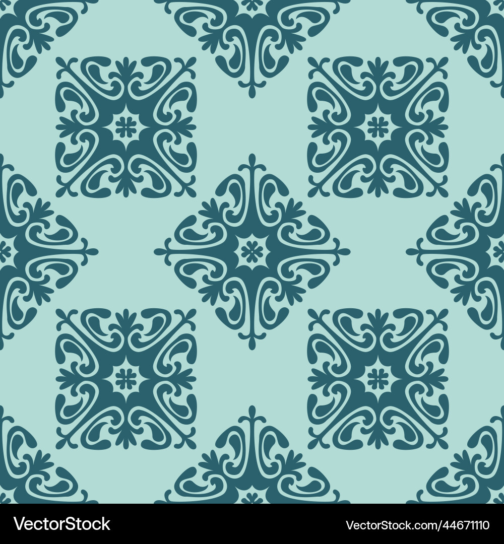 Abstract seamless pattern on green emerald Vector Image