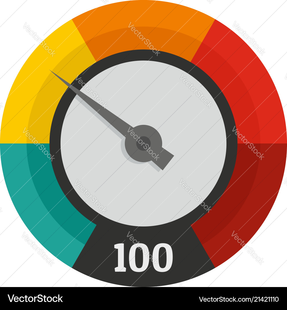 Abstract speedometer icon flat style Abstract speedometer icon flat style vector image