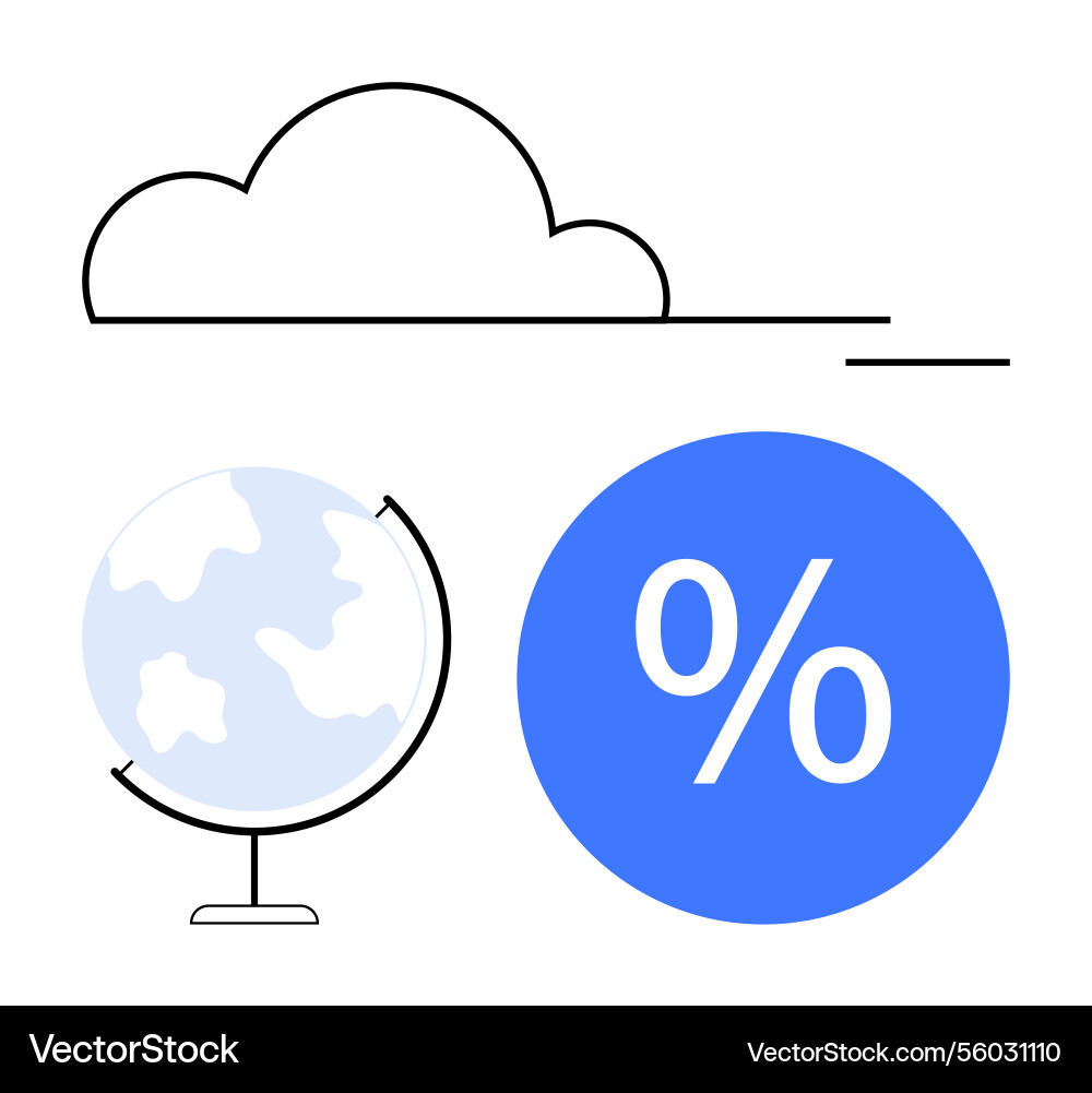 Cloud computing and global data analysis Cloud computing and global data analysis vector image
