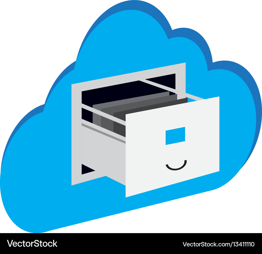 Cloud computing vector image