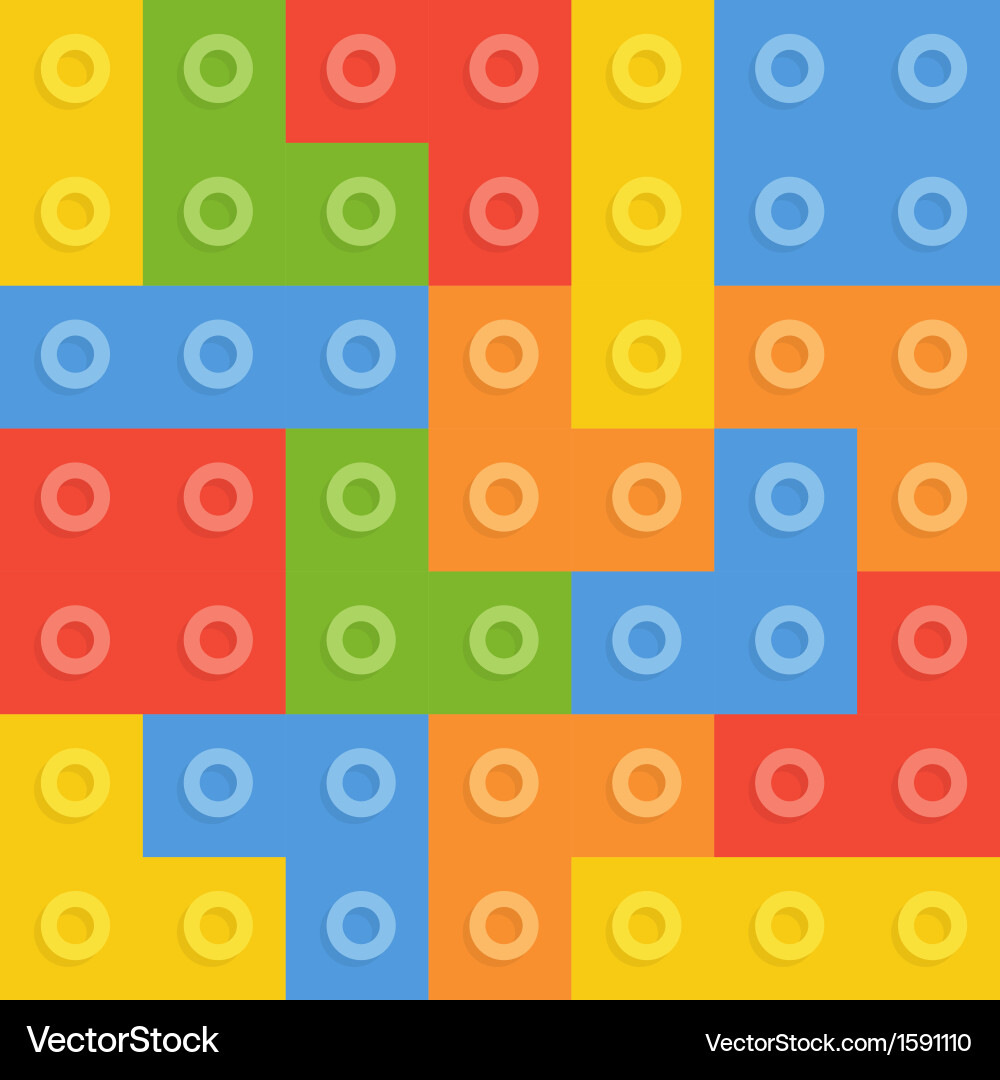 Colorful Block Seamless Pattern vector image