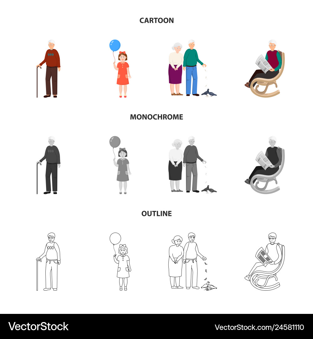 Isolated object of character and avatar logo Isolated object of character and avatar logo vector image