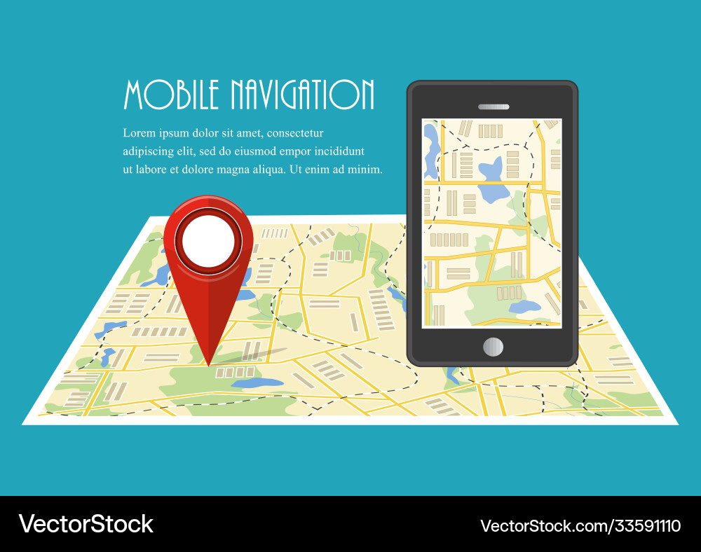Navigation Map Concept vector image