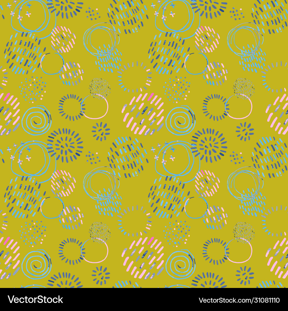 Seamless pattern with colorful hand drawn abstract Seamless pattern with colorful hand drawn abstract vector image