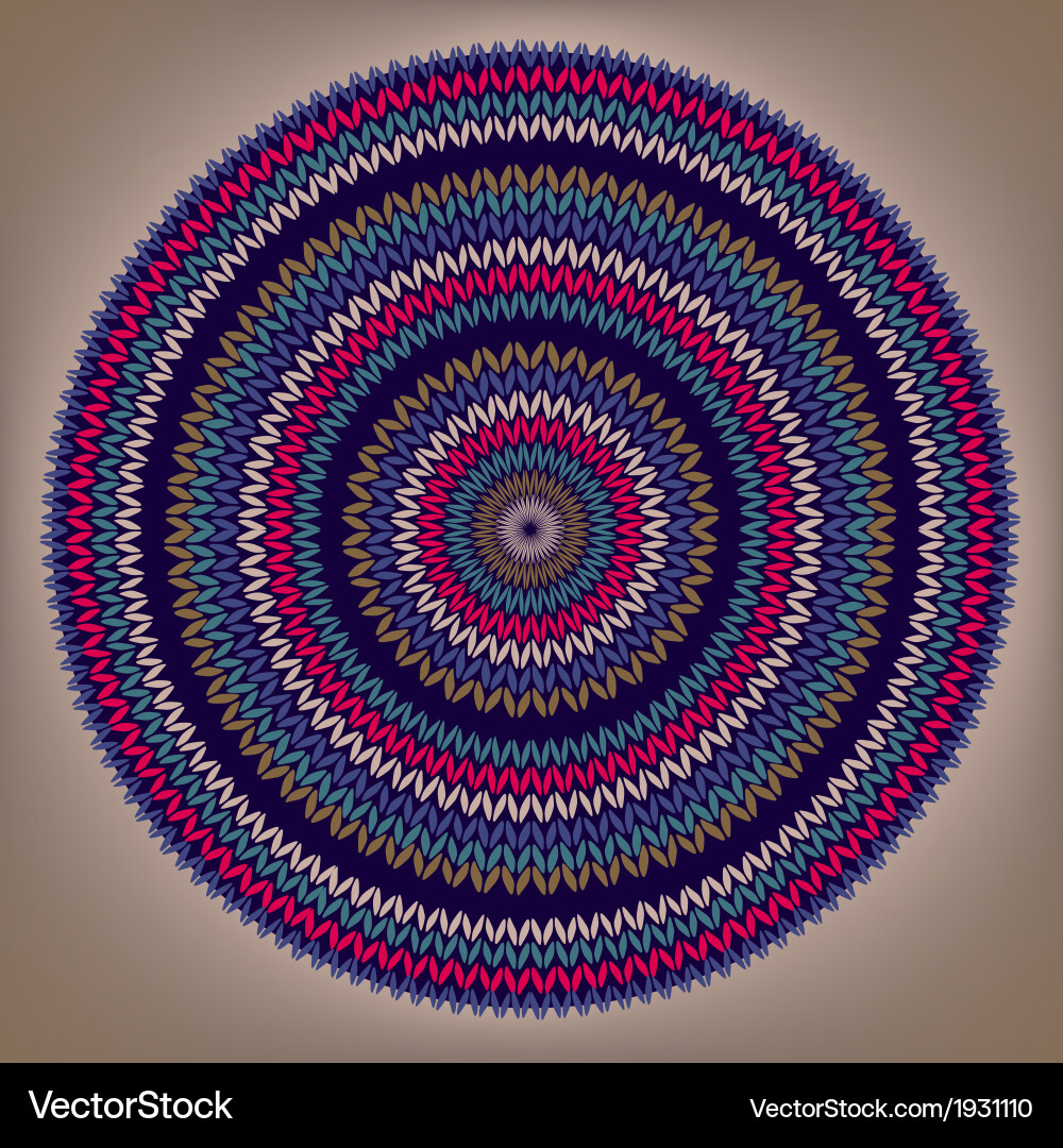 Style circle simple color needlework background Vector Image