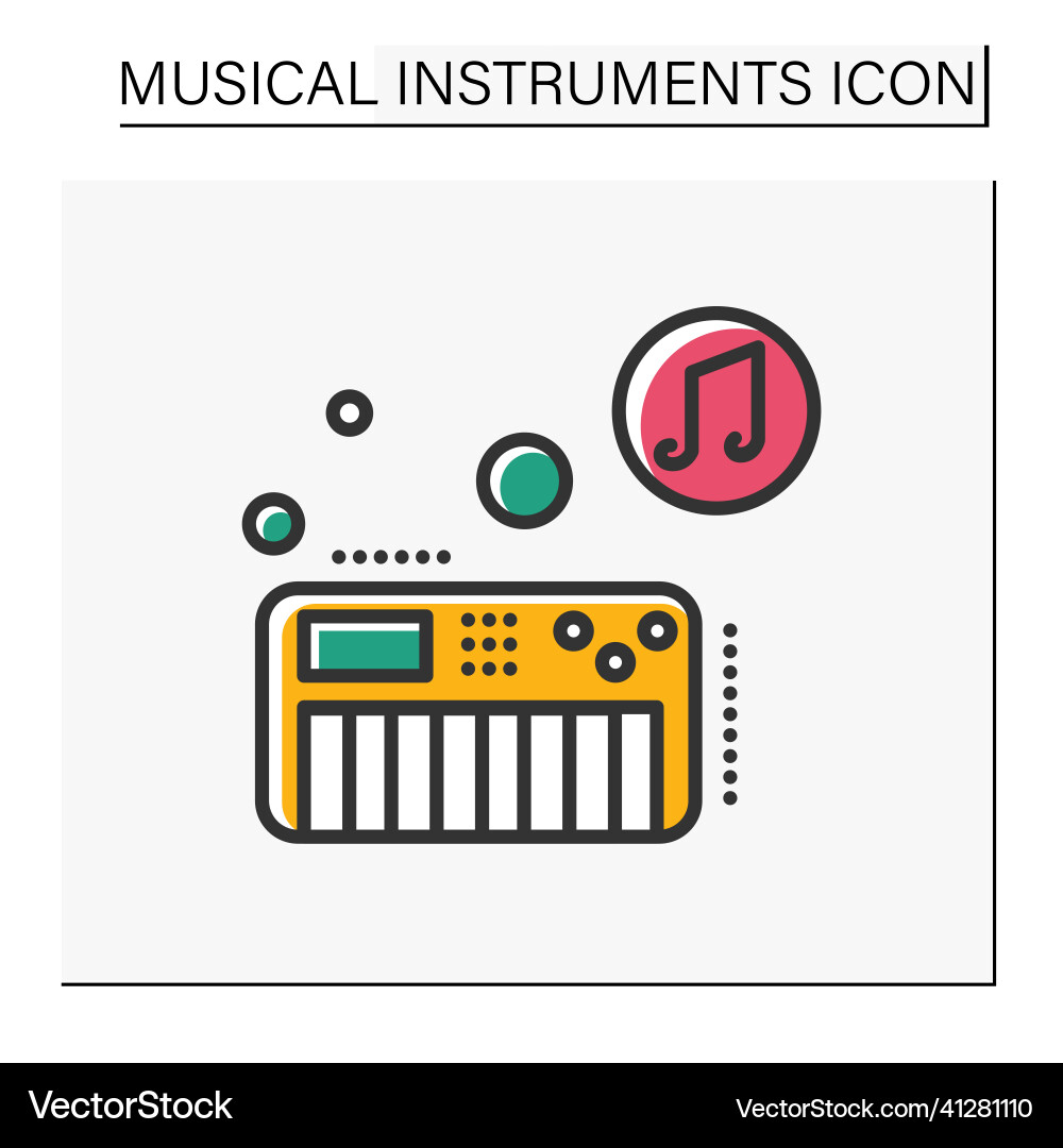Synthesizer color icon Synthesizer color icon vector image