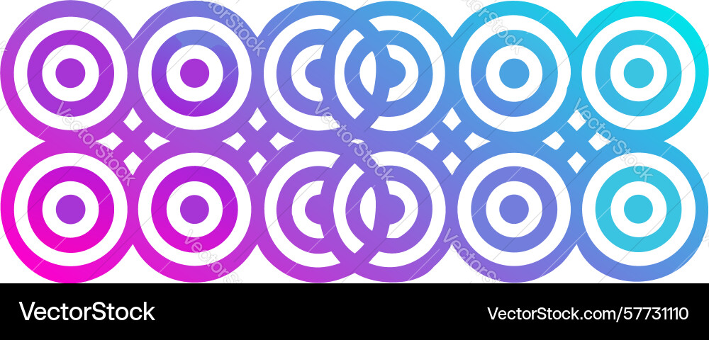 Vibrant circular abstract pattern - connected Vector Image