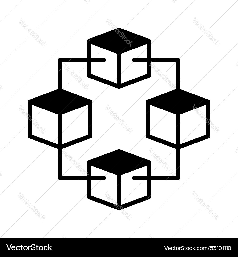 Well designed icon of blockchain in modern style Vector Image