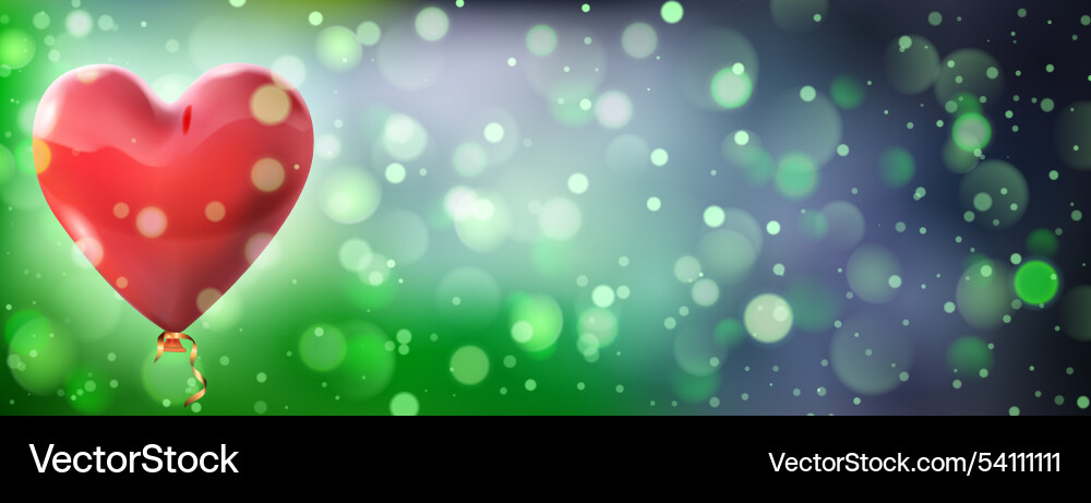 Abstract bokeh background with hearts vector image