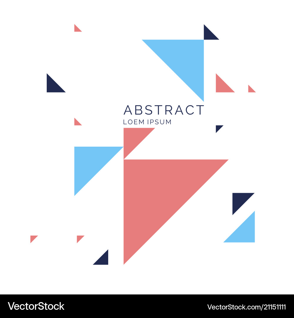 Abstract geometric background with triangles vector image