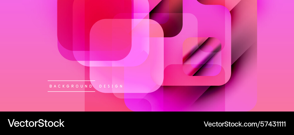 Abstract pink background overlapping squares Vector Image
