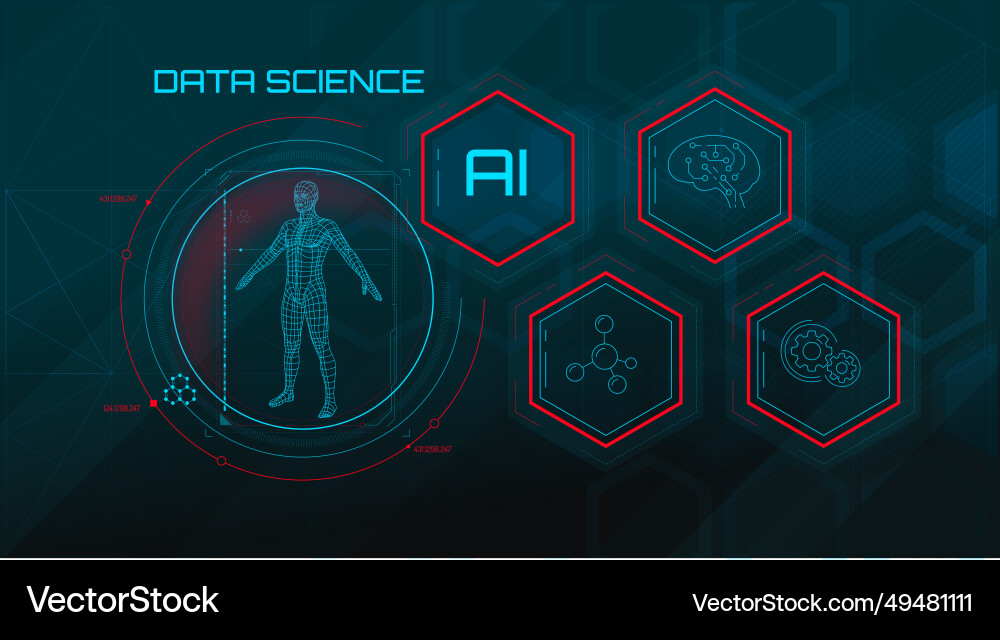Artificial intelligence science and technology Artificial intelligence science and technology vector image