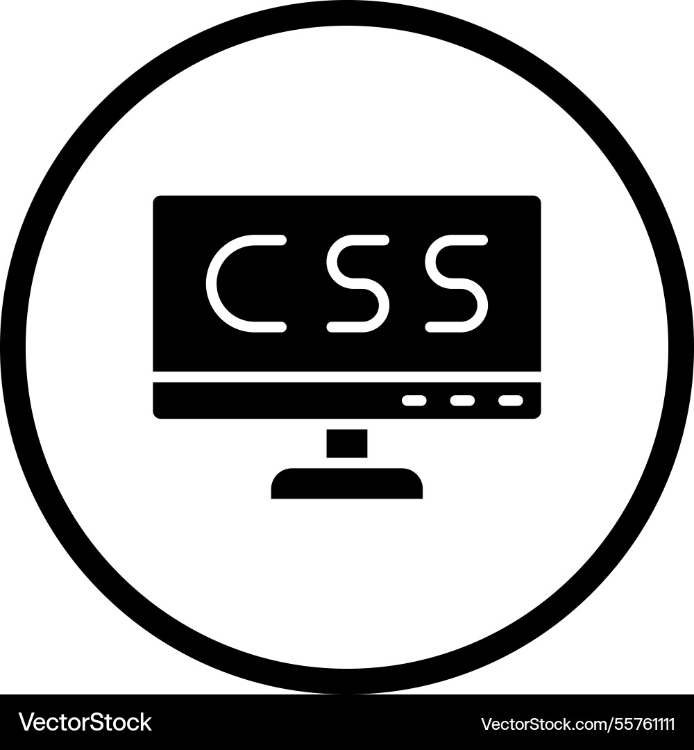 Css icon design vector image
