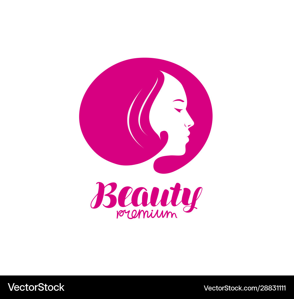 Elegant Beauty Portrait Logo vector image