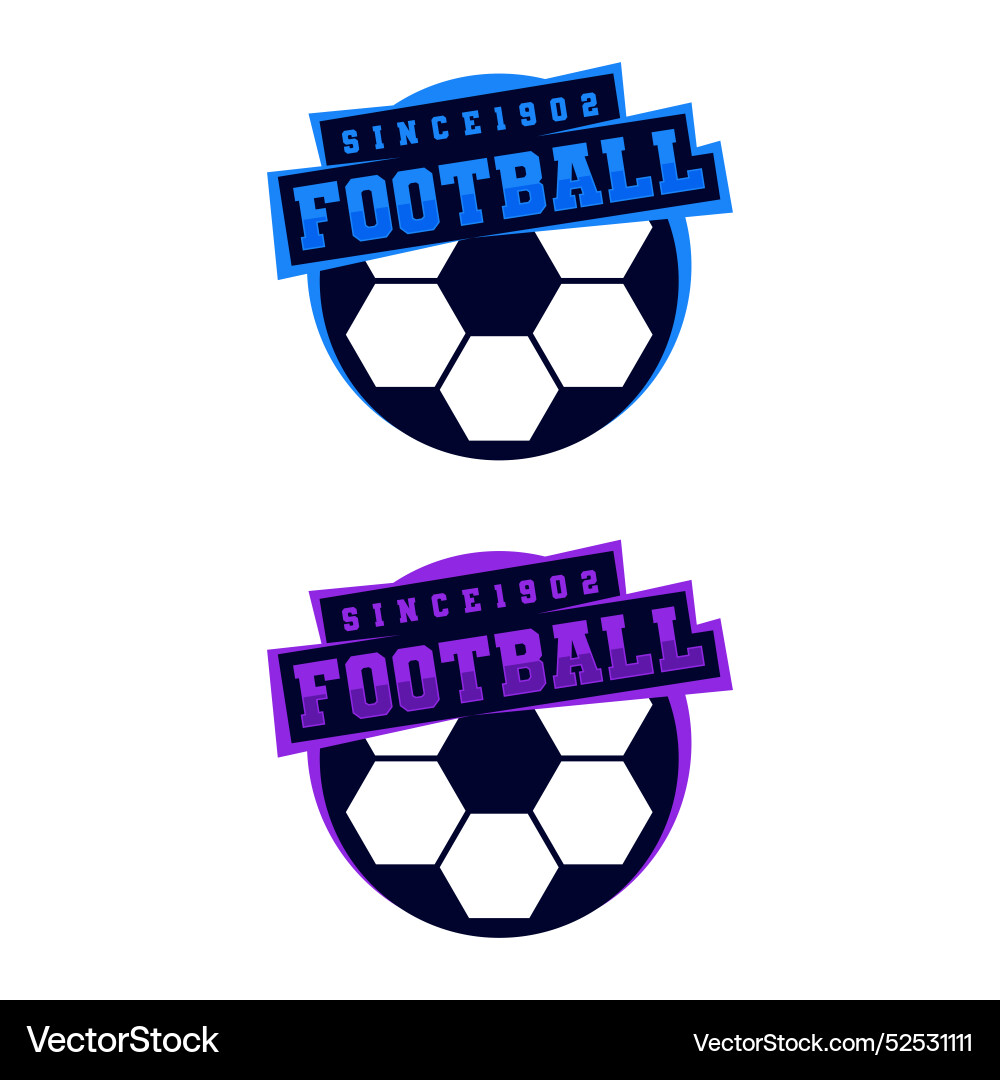 Football club logo design Football club logo design vector image