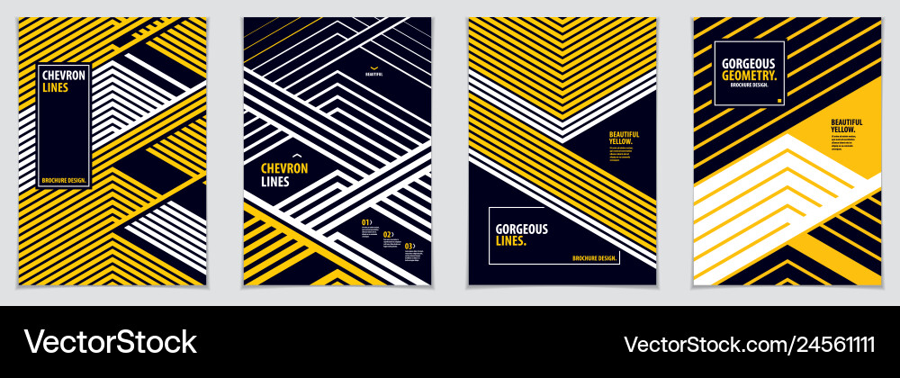 Geometric Stripe Pattern Templates vector image