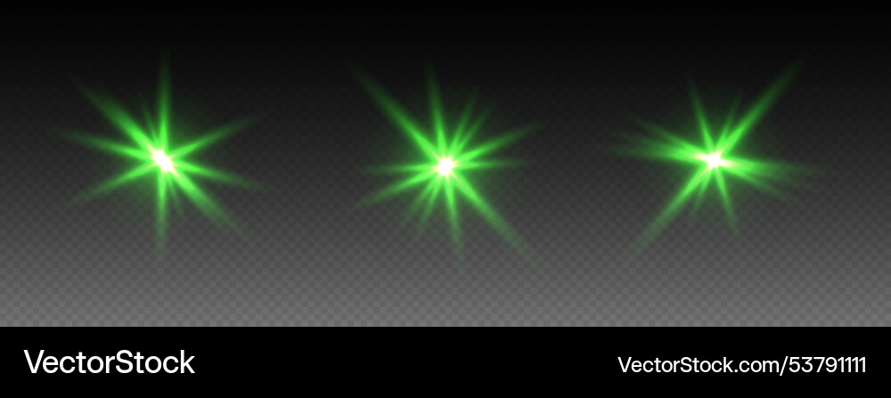 Grüne Linse Flare leuchtenden Stern mit Strahlen glänzend Grüne Linse Flare leuchtenden Stern mit Strahlen glänzend vektorbild