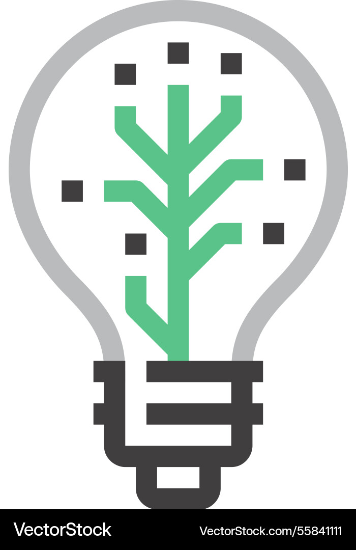 High tech flat line web icon concept High tech flat line web icon concept vector image